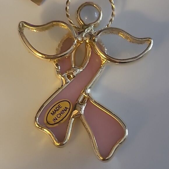 Pink Ribbon Angel Suncatcher - Picture 3 of 6